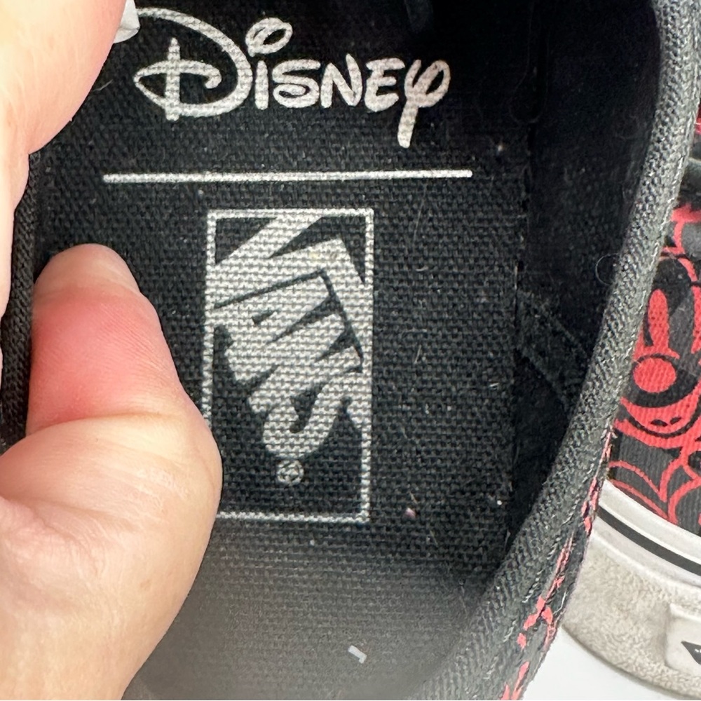Vans x Disney Mickey Mouse Old Skool style Skater Lace up Shoes - BLACK RED - Picture 8 of 8